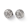 304 Stainless Steel Rhinestone European Beads STAS-A092-10X-P-1