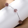 304 Stainless Steel Cable Chain Bracelets BJEW-C094-01P-01-3