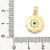 Brass Micro Pave Cubic Zirconia Pendents KK-M303-02G-09-3