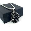 Vintage Punk 304 Stainless Steel Dragon Pendant Necklaces for Men GS6470-2