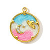 304 Stainless Steel Enamel Pendants STAS-OY003-79G-1