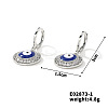 Hip-hop Fashion Copper & Micro Zirconia Hoop Earrings for Women BR3298-2-1