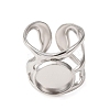 304 Stainless Steel Cuff Ring Components SA-CBA76C4-02P-03-2