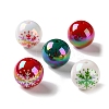 Christmas UV Plating Opaque Acrylic Beads AC-CBAA26B-16-1