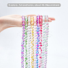 9 Strands 9 Colors Frosted Spray Painted Glass Beads Strands GLAA-CA0001-18-3