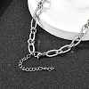 304 Stainless Steel Oval Link Chain Necklaces for Women Men NJEW-A054-01P-2