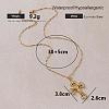 Vintage 304 tainless Steel Clear Glass Religion Jesus Cross Pendant Necklaces for Women EK1005-6
