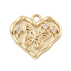 Brass Micro Pave Cubic Zirconia Pendants KK-D283-32G-01-1