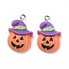 Halloween Opaque Resin Pendants LS-RESI-G028-08P-2