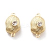 Brass Micro Pave Clear Cubic Zirconia Magnetic Clasps KK-C066-04G-1