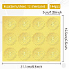12 Sheets Self Adhesive Gold Foil Embossed Stickers DIY-WH0451-038-2