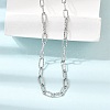 4MM 304 Stainless Steel Textured Paperclip Chain Necklaces for Man and Women SA-CBAB767-09P-2