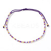 Glass Seed Bead Braided Bead Bracelets XN3042-5-1