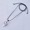 Natural Quartz Crystal Pendants Necklaces NJEW-E140-A11-1