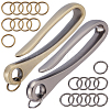 2Pcs 2 Color Alloy Carp Fishing Hooks AJEW-SC0001-39A-1