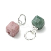 Natural Mixed Gemstone Pendants PALLOY-JF05297-01-3