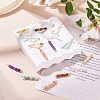 16Pcs 8 Styles Natural Mixed Gemstone Round Beaded Connector Charms PALLOY-TA00131-5