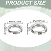 304 Stainless Steel Double Loops Keychain Rings FIND-DR0001-35B-2