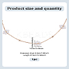 Flower ABS Imitation Pearl Beaded Link Chain Necklaces NJEW-LP00001-2
