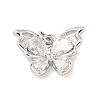 Brass Micro Pave Clear Cubic Zirconia Pendants KK-Z057-07P-1