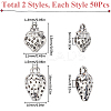 100Pcs 2 Styles Tibetan Style Alloy Pendants FIND-SC0011-86-2
