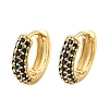 Brass Micro Pave Cubic Zirconia Huggie Hoop Earrings EJEW-R144-004A-NF-3