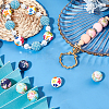 30Pcs 5 Styles Round with Flower Food Grade Eco-Friendly Silicone Beads SIL-SC0002-02-4