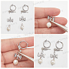 20Pcs 2 Colors Brass Clip-on Hoop Earring Converters Findings KK-SP0002-53-4