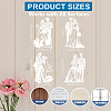 1 Set Wedding Theme PET Hollow Out Drawing Painting Stencils DIY-MA0004-94-4