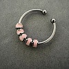 304 Stainless Steel Enamel Disc Beaded Adjustable Open Rings FS-WGAD8B0-10-1