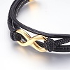 Braided Leather Cord Multi-strand Bracelets BJEW-F349-12G-01-4
