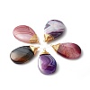 Natural Agate Pendants PALLOY-JF00778-1