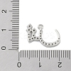 Rack Plating Brass Micro Pave Clear Cubic Zirconia Pendants KK-A224-03B-P-3