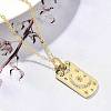 Brass Micro Pave Clear Cubic Zirconia Pendant Necklaces for Women NJEW-S449-01C-G-3