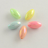 AB Color Plated Rice Acrylic Beads X-SACR-Q106-09-1