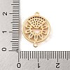 Brass Pave Clear Cubic Zirconia Connector Charms KK-S389-37G-3