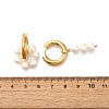 304 Stainless Steel & Freshwater Pearl Asymmetric Hoop Earrings EJEW-S254-01G-3