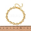 Brass Micro Pave Clear Cubic Zirconia Link Bracelets for Women BJEW-D342-02G-5