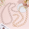 2Pcs 2 Colors Iron Round Rings Link Chain Belts AJEW-GO0001-76-4