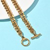 8MM 304 Stainless Steel Cuban Link Chain OT Necklaces for Men NJEW-G193-01G-2