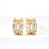 Brass Micro Pave Clear Cubic Zirconia Cuff Earrings EJEW-F370-14G-6