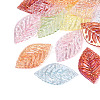 Transparent Acrylic Leaf Pendants TACR-T031-01M-1