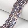 Electroplate Transparent Glass Beads Strands EGLA-A034-T2mm-N18-1