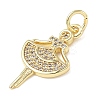 Brass Micro Pave Cubic Zirconia Pendants ZIRC-I356-08G-01-2