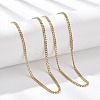 3.5MM 304 Stainless Steel Curb Chain Necklaces NJEW-T016-10G-1