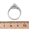 Brass Micro Pave Clear Cubic Zirconia Finger Rings for Women Ease Anxiety RJEW-S624-05P-01-5