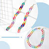 400Pcs Opaque Acrylic Twist Quick Link Connectors with 25Pcs Opaque Acrylic Lobster Claw Clasps with 50Pcs Aluminum Wire Open Jump Rings FIND-SP0002-70-6