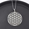Non-Tarnish 201 Stainless Steel Pendant Necklaces NJEW-S105-JN624-45-1-3