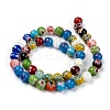 Handmade Millefiori Glass Beads Strands LK14-2