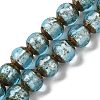 Handmade Gold Sand Lampwork Beads Strands LAMP-P062-01E-1